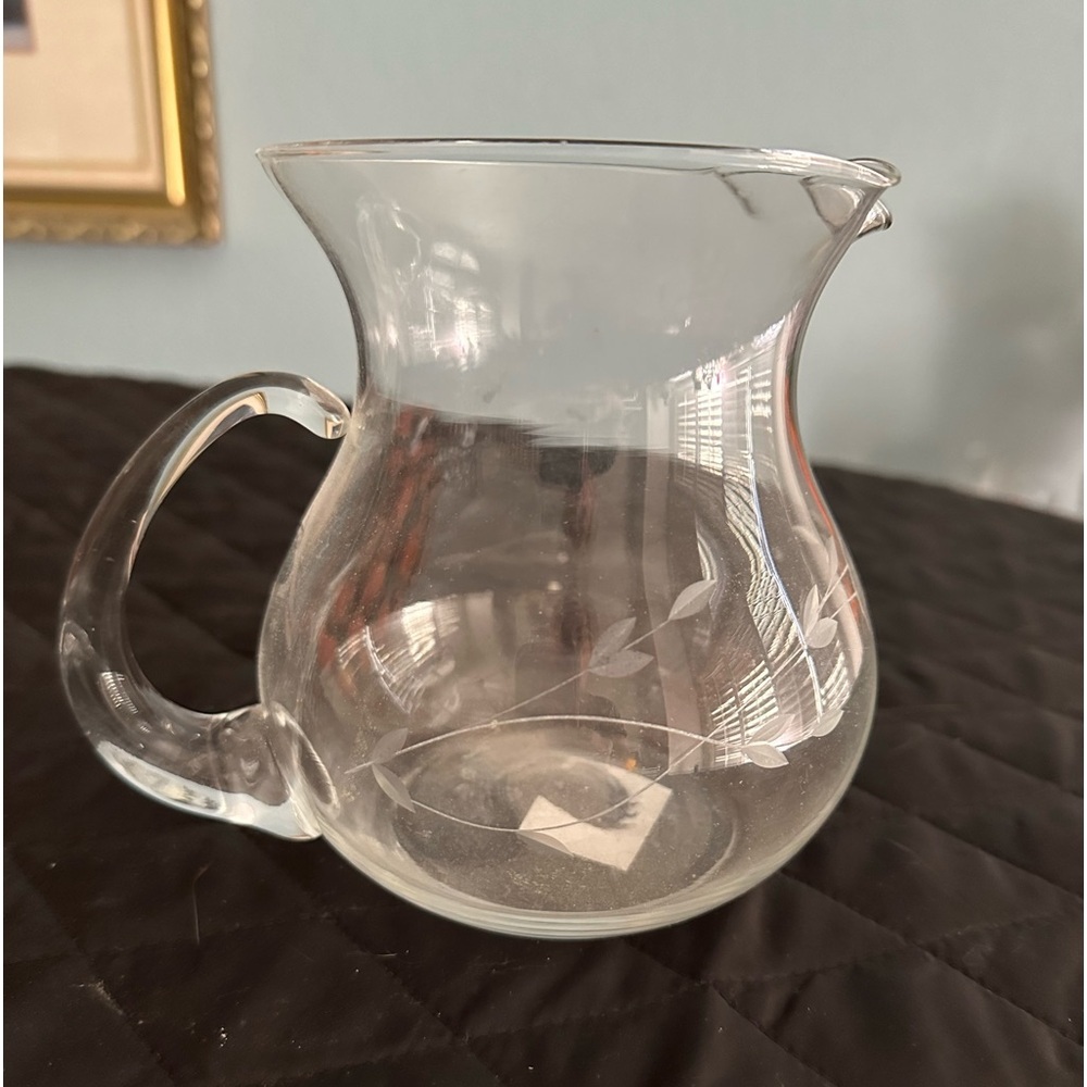 Princess House Hand Blown Rare Lemonade Pitcher
